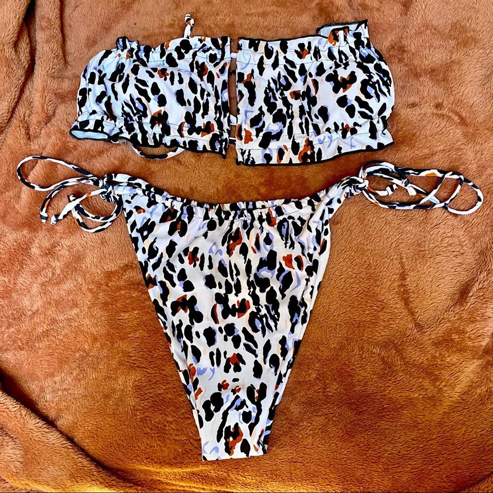 Colorful Cheetah Print Bikini